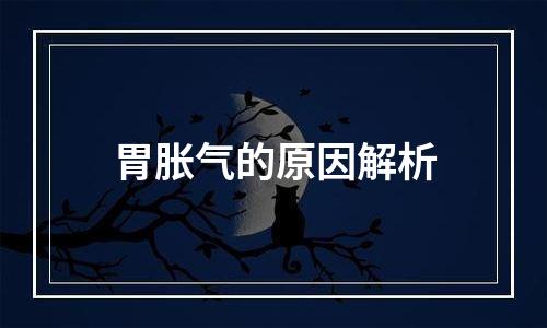 胃胀气的原因解析