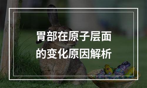 胃部在原子层面的变化原因解析