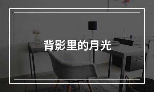 背影里的月光