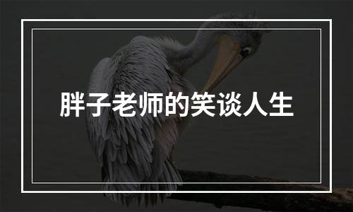 胖子老师的笑谈人生