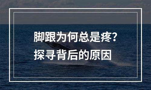 脚跟为何总是疼？探寻背后的原因