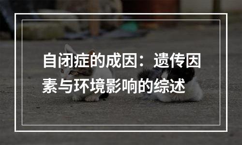 自闭症的成因：遗传因素与环境影响的综述