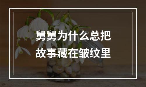 舅舅为什么总把故事藏在皱纹里