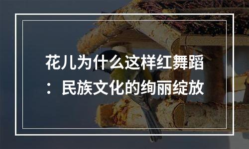 花儿为什么这样红舞蹈：民族文化的绚丽绽放