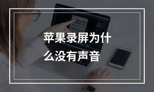 苹果录屏为什么没有声音