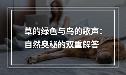 草的绿色与鸟的歌声：自然奥秘的双重解答