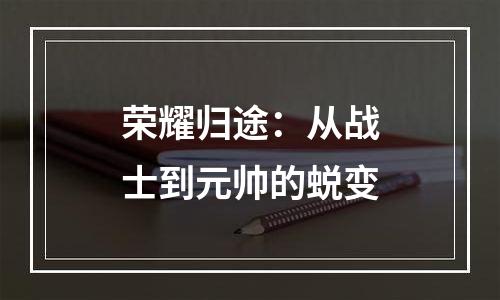 荣耀归途：从战士到元帅的蜕变