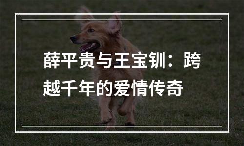 薛平贵与王宝钏：跨越千年的爱情传奇