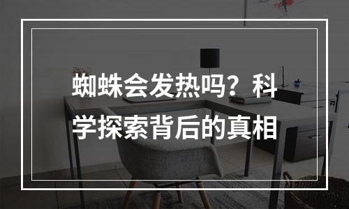蜘蛛会发热吗？科学探索背后的真相