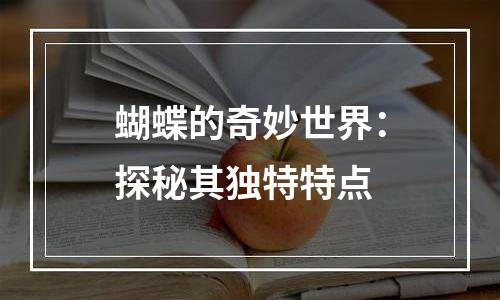 蝴蝶的奇妙世界：探秘其独特特点