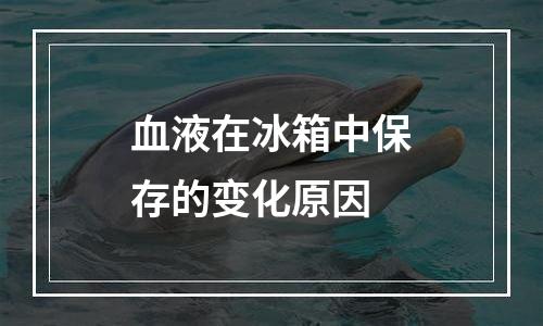 血液在冰箱中保存的变化原因