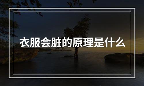 衣服会脏的原理是什么