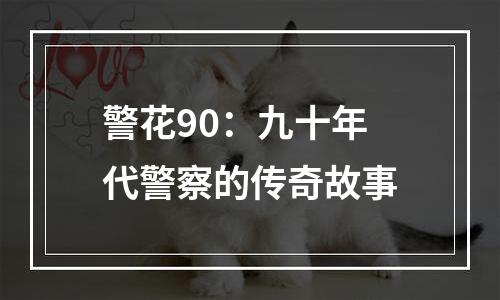 警花90：九十年代警察的传奇故事