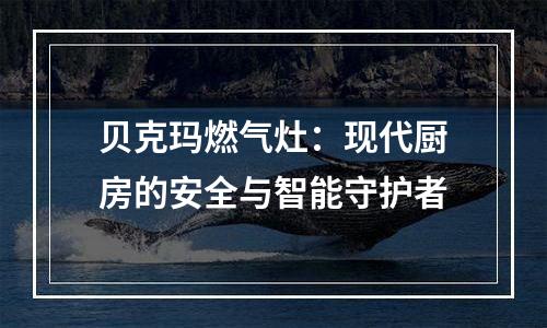 贝克玛燃气灶：现代厨房的安全与智能守护者