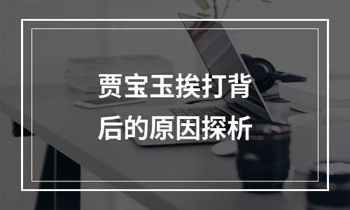 贾宝玉挨打背后的原因探析