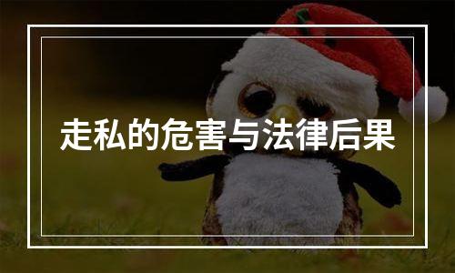 走私的危害与法律后果