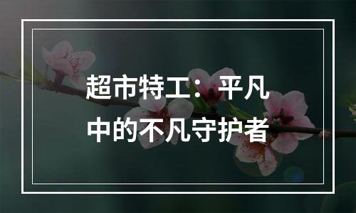 超市特工：平凡中的不凡守护者