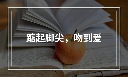 踮起脚尖，吻到爱