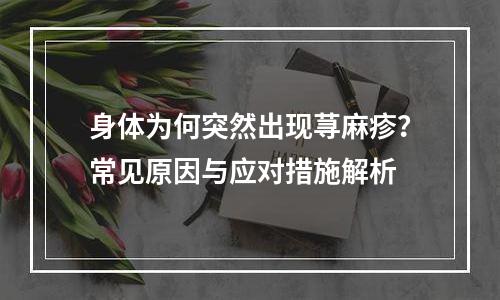 身体为何突然出现荨麻疹？常见原因与应对措施解析