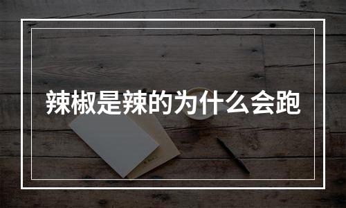 辣椒是辣的为什么会跑