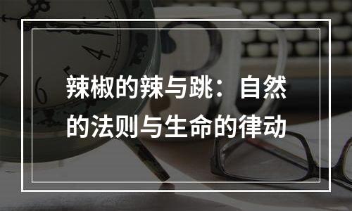 辣椒的辣与跳：自然的法则与生命的律动