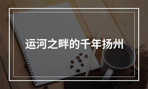 运河之畔的千年扬州