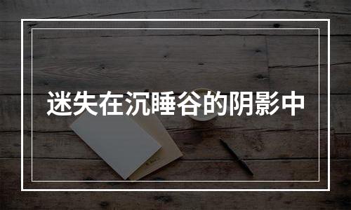 迷失在沉睡谷的阴影中