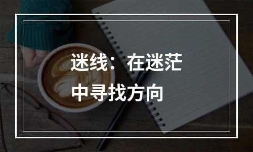 迷线：在迷茫中寻找方向