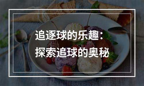 追逐球的乐趣：探索追球的奥秘