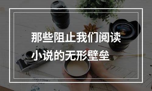 那些阻止我们阅读小说的无形壁垒