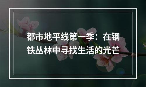 都市地平线第一季：在钢铁丛林中寻找生活的光芒