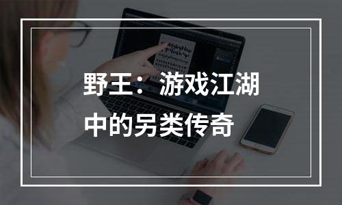 野王：游戏江湖中的另类传奇