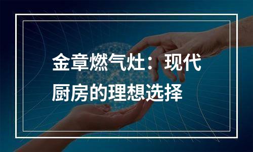 金章燃气灶：现代厨房的理想选择