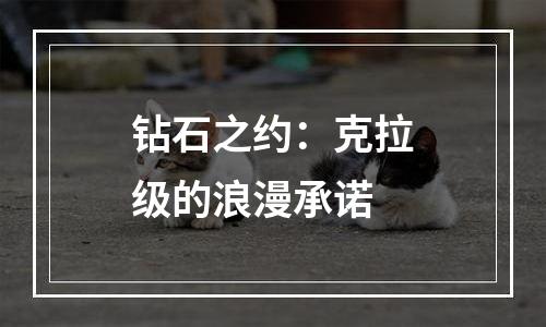 钻石之约：克拉级的浪漫承诺