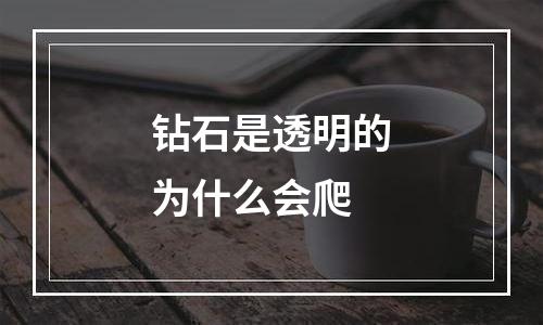 钻石是透明的为什么会爬