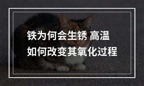 铁为何会生锈 高温如何改变其氧化过程