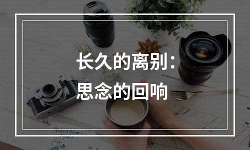 长久的离别：思念的回响