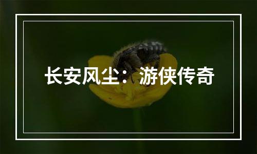 长安风尘：游侠传奇