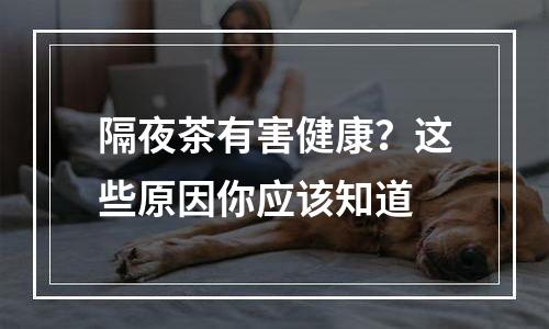 隔夜茶有害健康？这些原因你应该知道