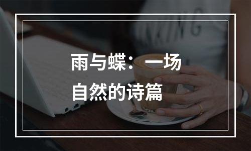 雨与蝶：一场自然的诗篇