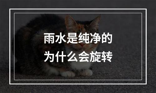 雨水是纯净的为什么会旋转