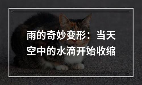 雨的奇妙变形：当天空中的水滴开始收缩