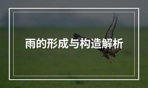雨的形成与构造解析