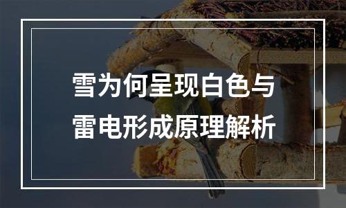 雪为何呈现白色与雷电形成原理解析