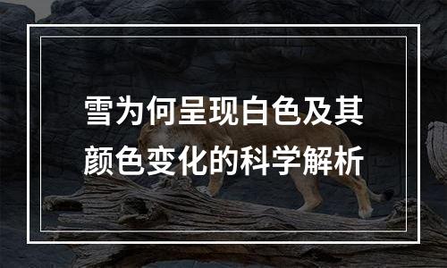 雪为何呈现白色及其颜色变化的科学解析