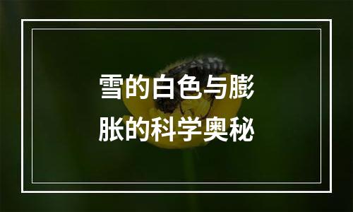 雪的白色与膨胀的科学奥秘