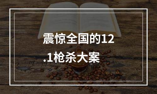 震惊全国的12.1枪杀大案