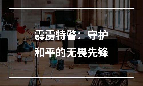 霹雳特警：守护和平的无畏先锋