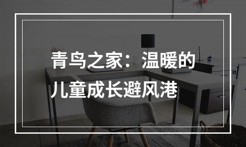 青鸟之家：温暖的儿童成长避风港