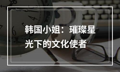 韩国小姐：璀璨星光下的文化使者